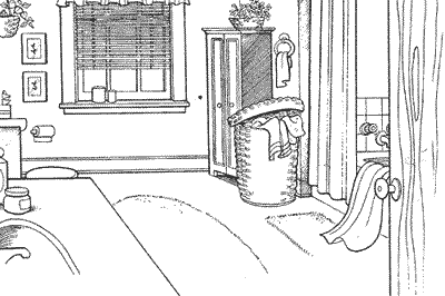 One of the bathrooms