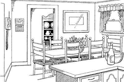 One view of the kitchen