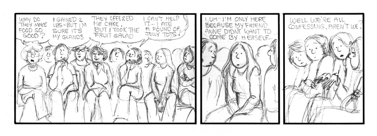 Everyone makes confessions to the group