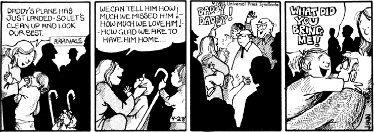 Michael asks John what John brought him.